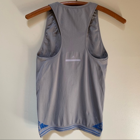 Adidas by Stella McCartney ~ Seamless Tank in Ice Gray and Blue - Picture 5 of 9